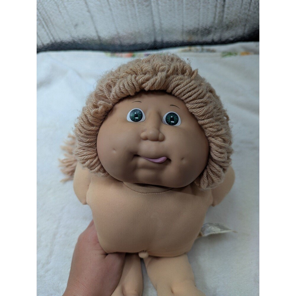 Vintage Cabbage Patch Kid Doll with Blonde Hair and Tongue Out HM# 11 naked